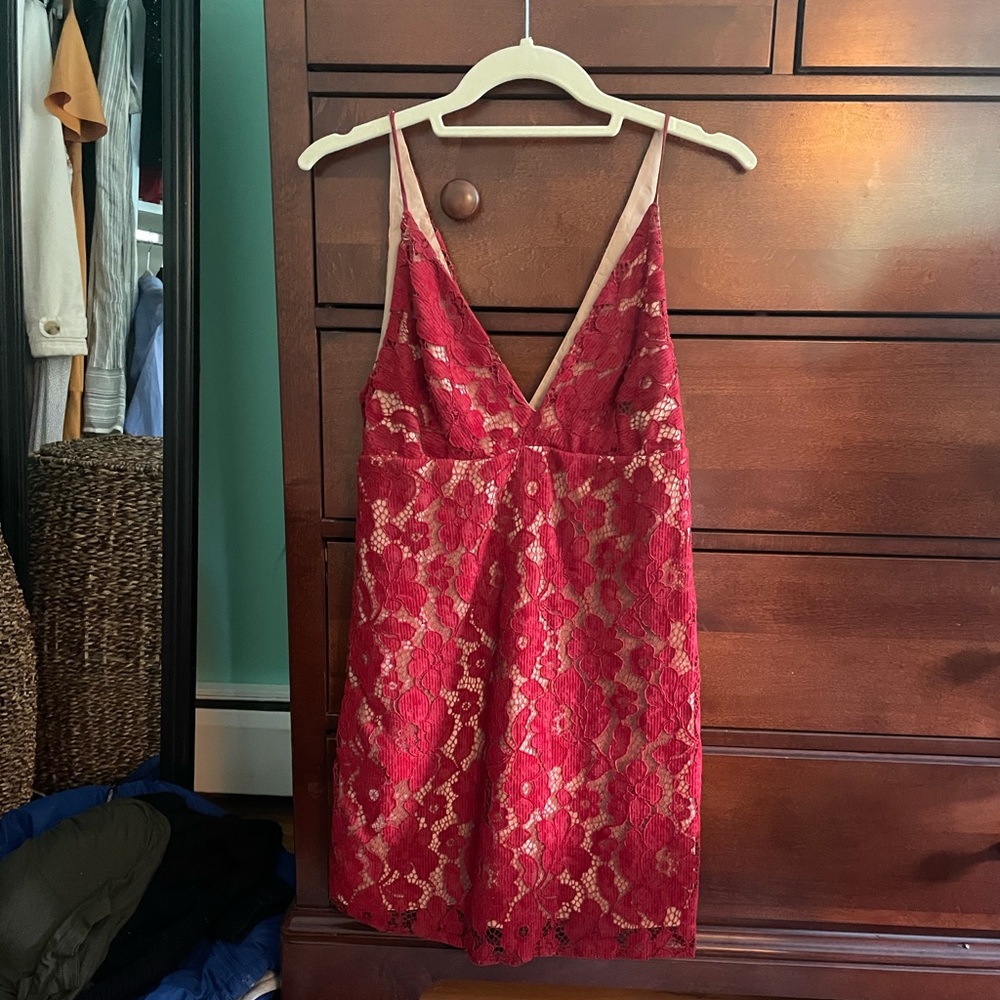 Free people red mini dress